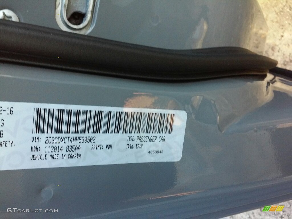 2017 Charger Color Code PDM for Destroyer Grey Photo #117689841