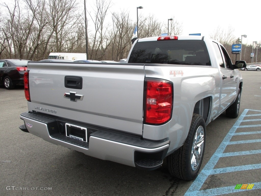 2017 Silverado 1500 Custom Double Cab 4x4 - Silver Ice Metallic / Dark Ash/Jet Black photo #6