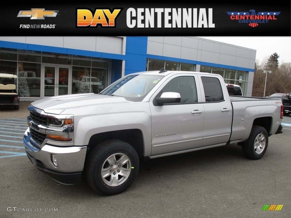 2017 Silverado 1500 LT Double Cab 4x4 - Silver Ice Metallic / Jet Black photo #1