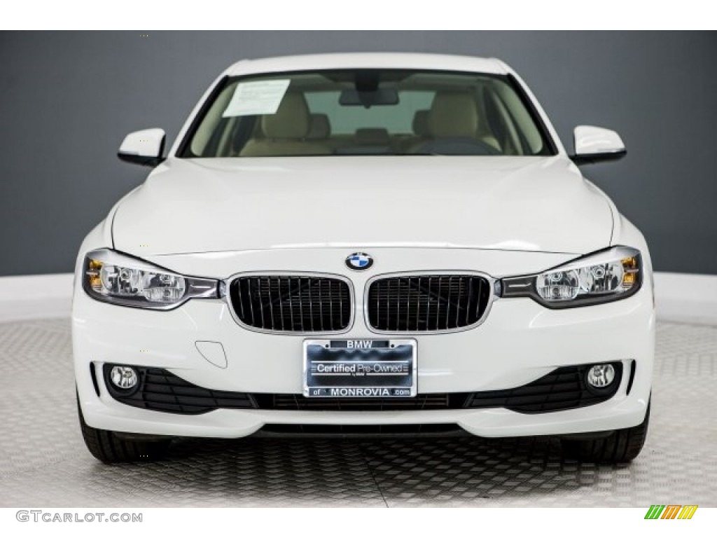 2014 3 Series 320i xDrive Sedan - Alpine White / Venetian Beige photo #2