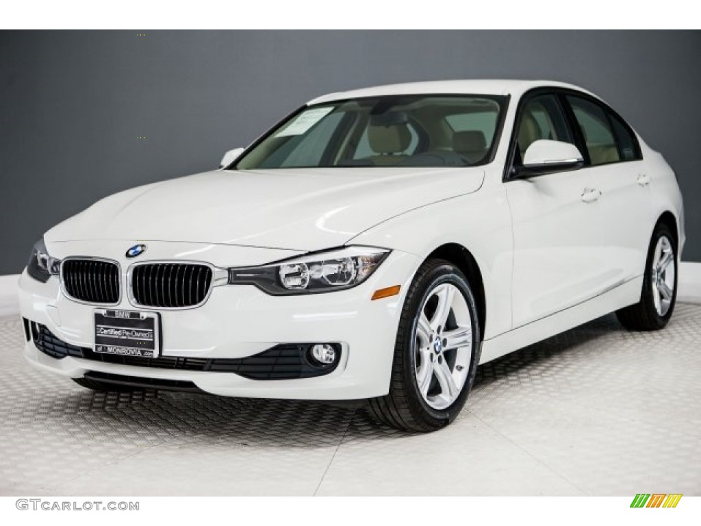 2014 3 Series 320i xDrive Sedan - Alpine White / Venetian Beige photo #14