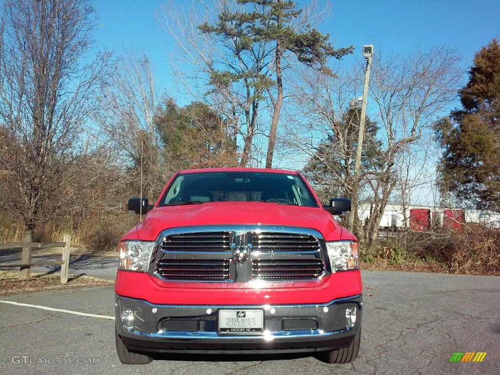 2017 1500 Big Horn Crew Cab 4x4 - Flame Red / Black/Diesel Gray photo #3