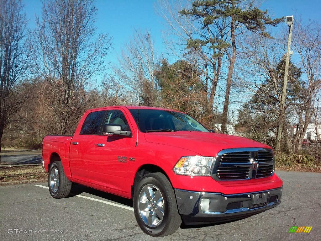 Flame Red 2017 Ram 1500 Big Horn Crew Cab 4x4 Exterior Photo #117694305