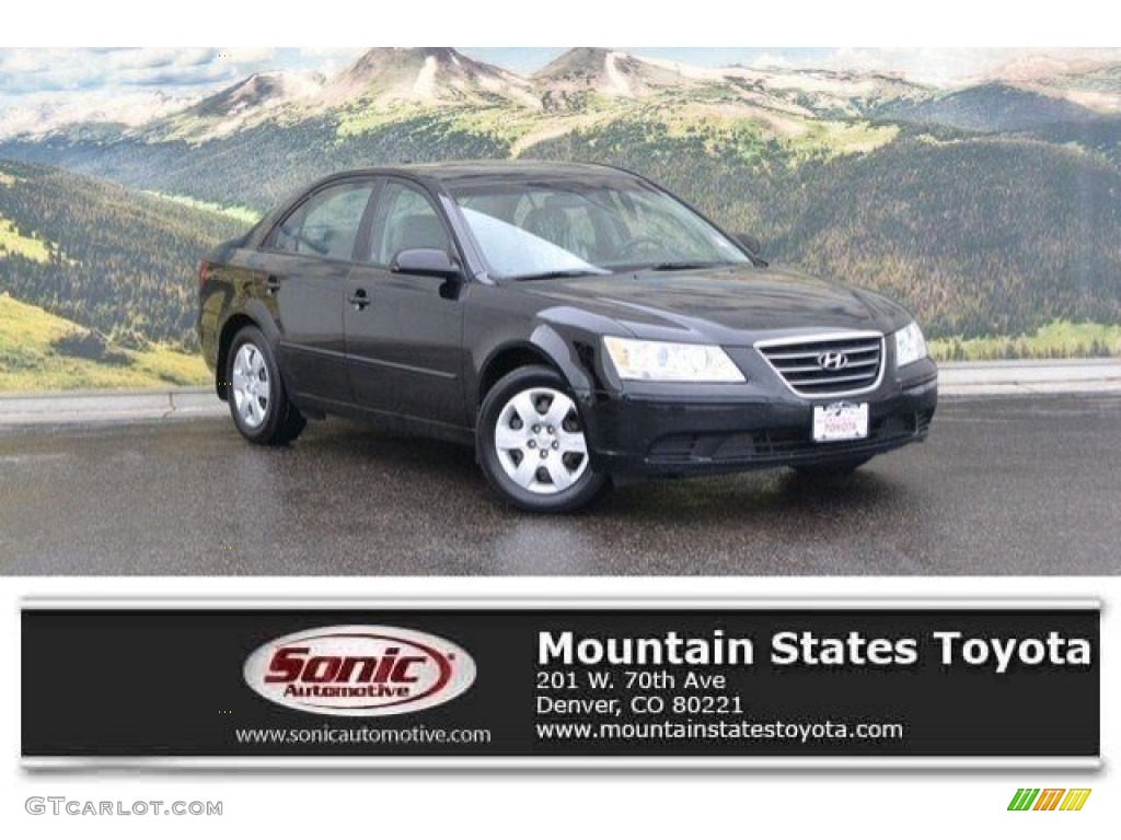 2010 Sonata GLS - Ebony Black / Gray photo #1