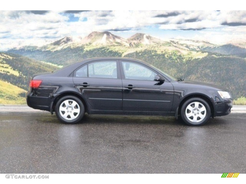2010 Sonata GLS - Ebony Black / Gray photo #2