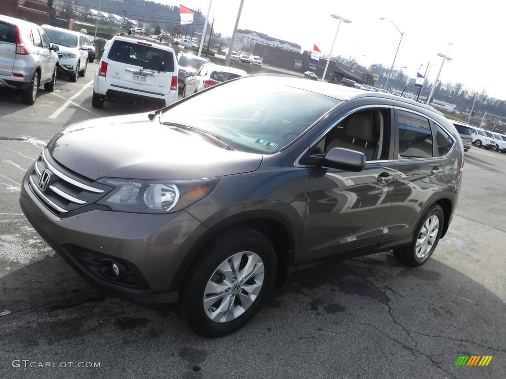 2014 CR-V EX-L AWD - Urban Titanium Metallic / Beige photo #6