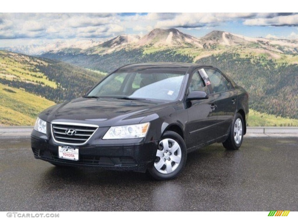 2010 Sonata GLS - Ebony Black / Gray photo #5