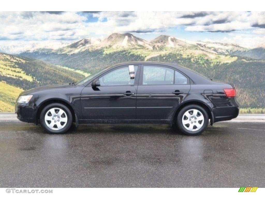 2010 Sonata GLS - Ebony Black / Gray photo #6