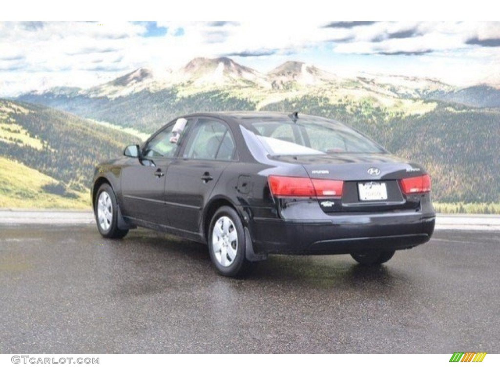 2010 Sonata GLS - Ebony Black / Gray photo #8