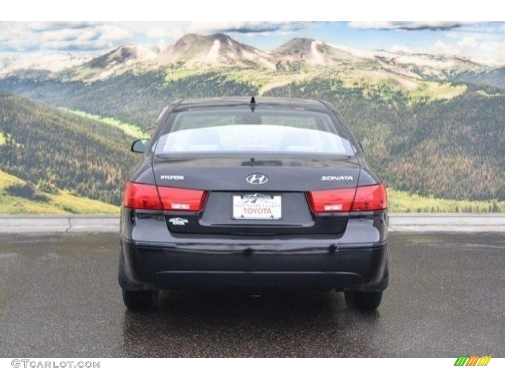 2010 Sonata GLS - Ebony Black / Gray photo #9