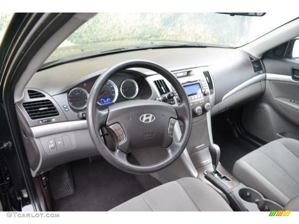 2010 Sonata GLS - Ebony Black / Gray photo #10