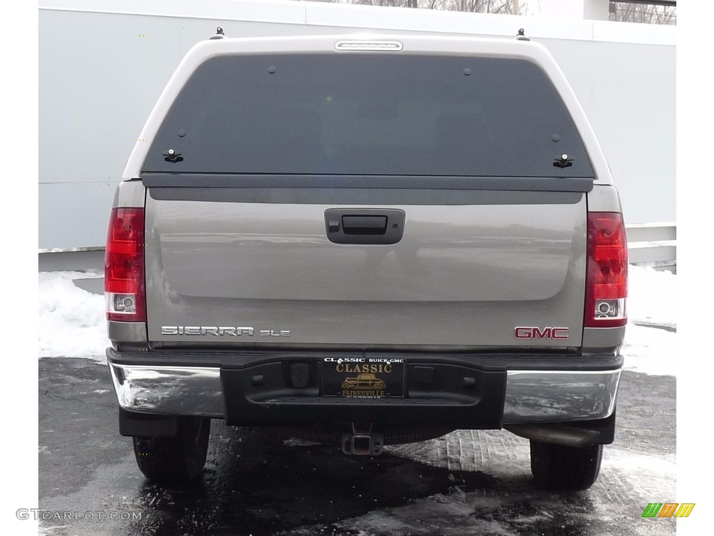 2013 Sierra 1500 SLE Crew Cab 4x4 - Steel Gray Metallic / Ebony photo #3