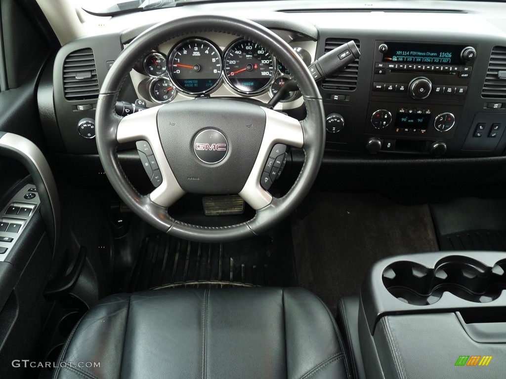 2013 Sierra 1500 SLE Crew Cab 4x4 - Steel Gray Metallic / Ebony photo #12