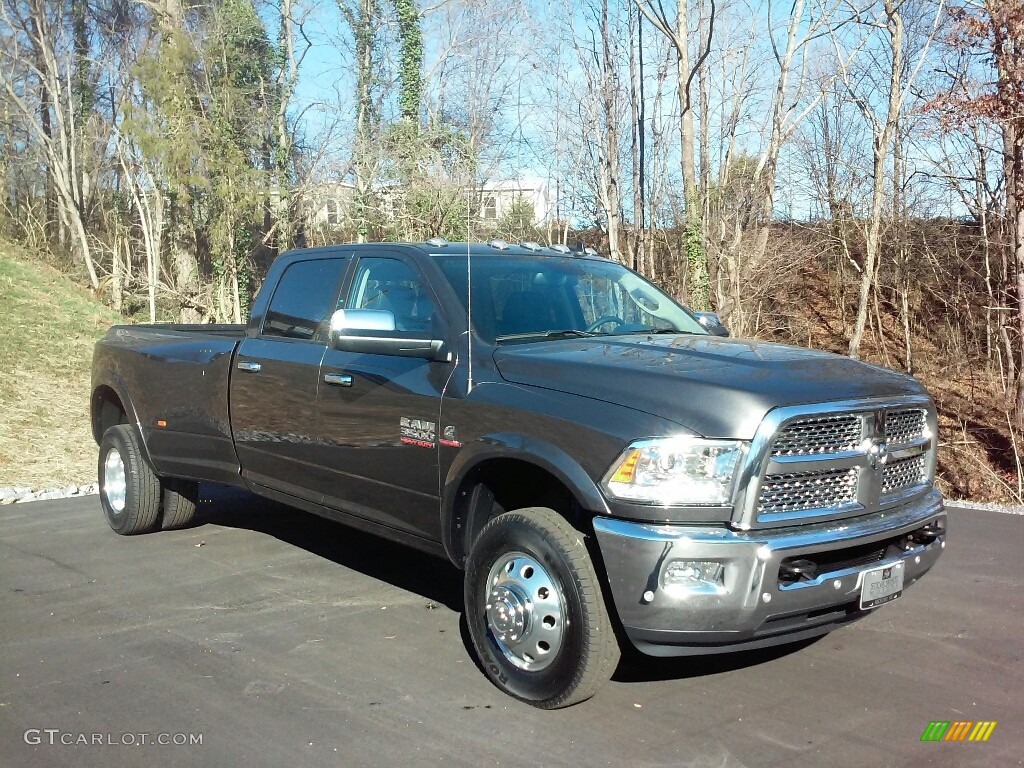 Granite Crystal Metallic 2017 Ram 3500 Laramie Crew Cab 4x4 Dual Rear Wheel Exterior Photo #117695235