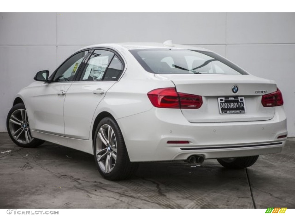 2017 3 Series 330i Sedan - Alpine White / Black photo #3