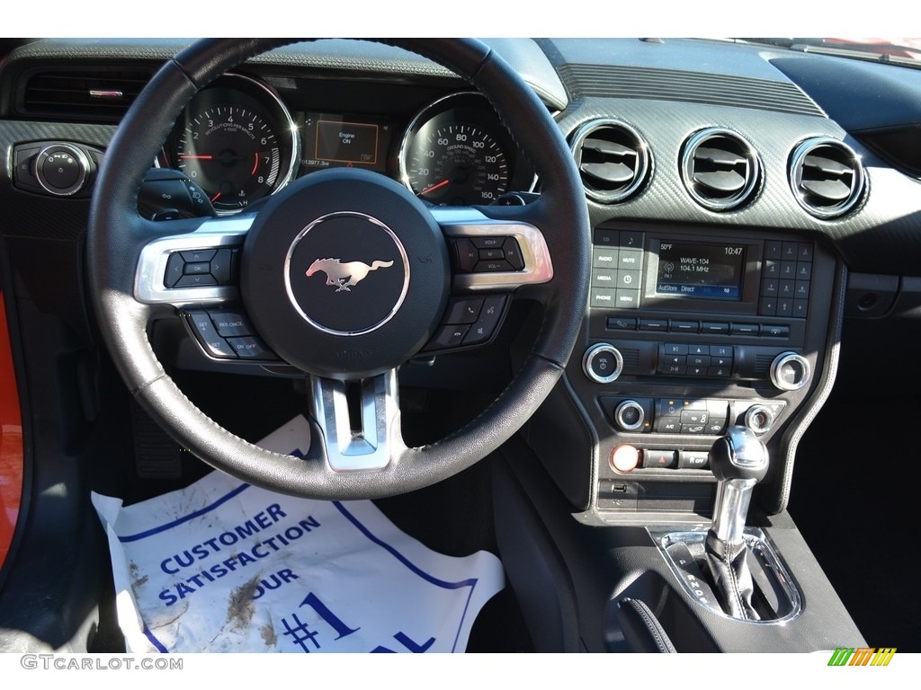 2016 Mustang V6 Convertible - Competition Orange / Ebony photo #18