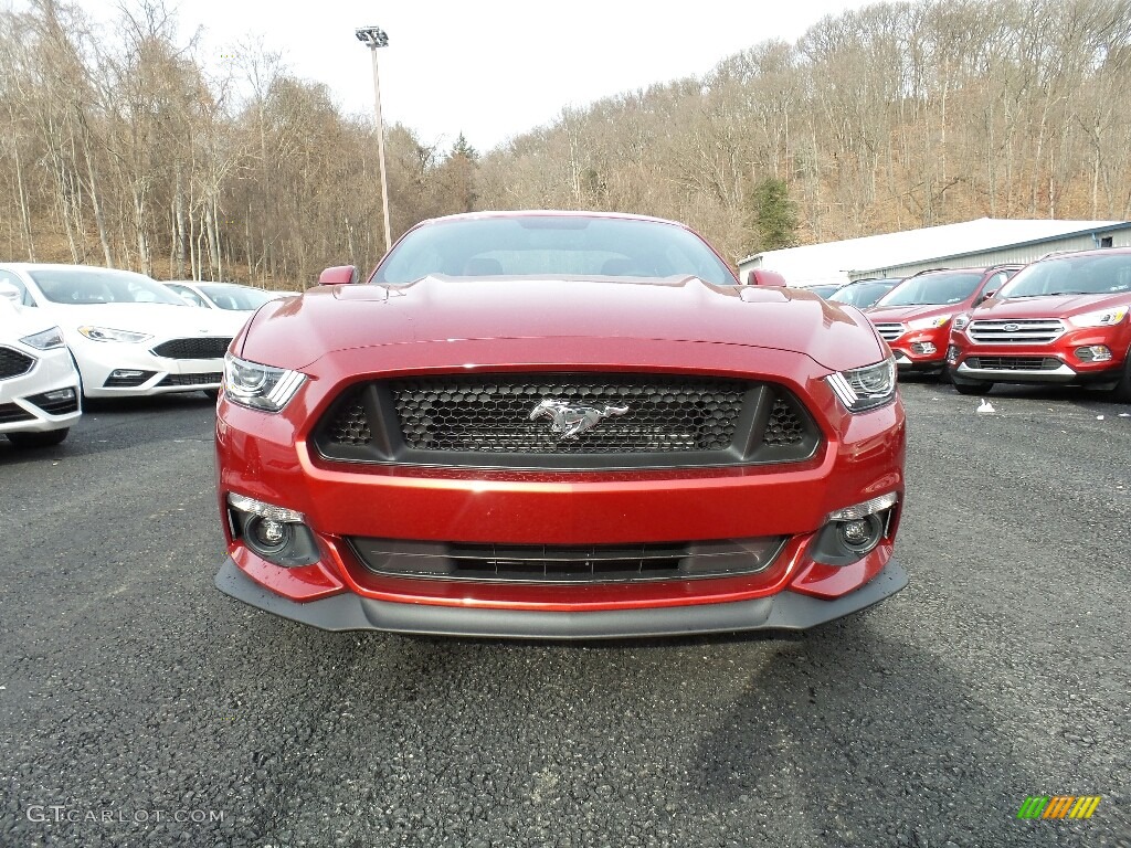 2017 Mustang GT Premium Coupe - Ruby Red / Dark Saddle photo #2