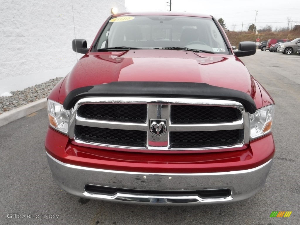 2010 Ram 1500 SLT Quad Cab 4x4 - Inferno Red Crystal Pearl / Dark Slate/Medium Graystone photo #7