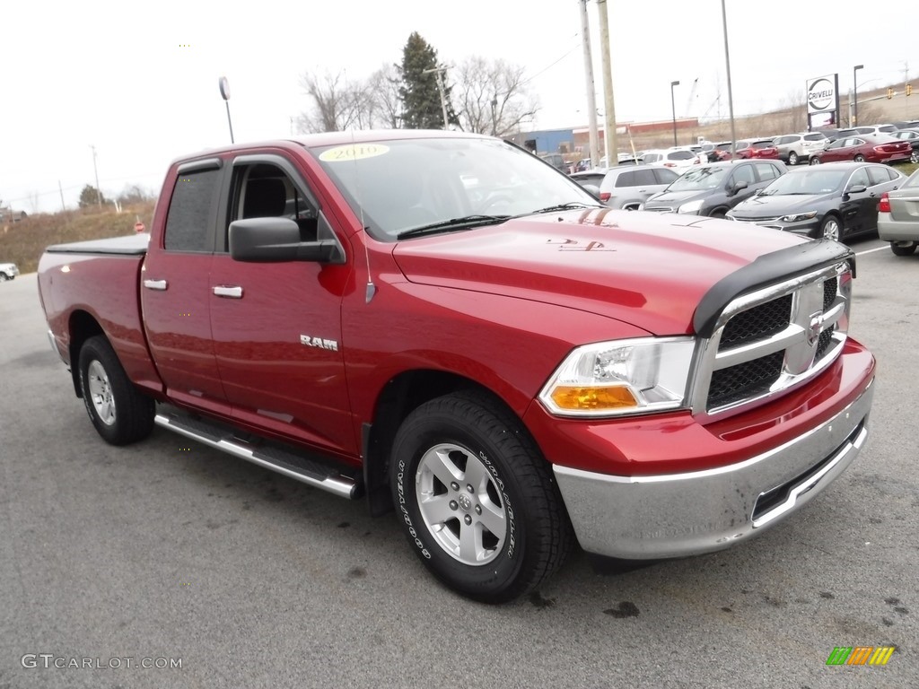 2010 Ram 1500 SLT Quad Cab 4x4 - Inferno Red Crystal Pearl / Dark Slate/Medium Graystone photo #8