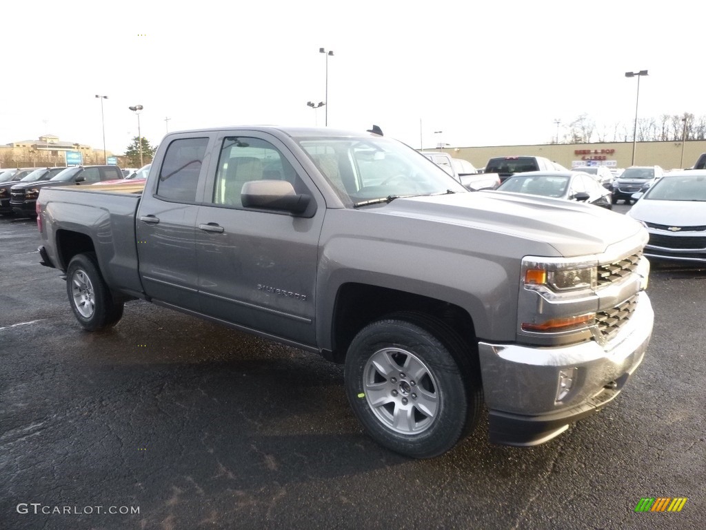 2017 Silverado 1500 LT Double Cab 4x4 - Pepperdust Metallic / Jet Black photo #3