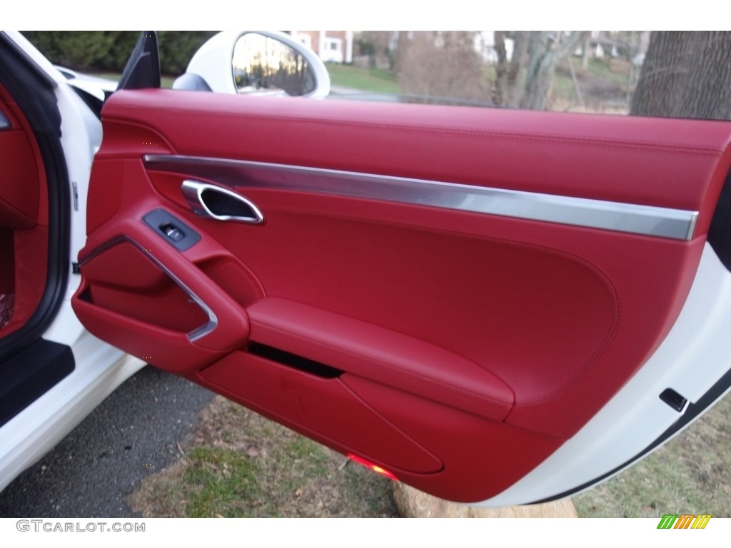 2015 Porsche 911 Carrera Cabriolet Garnet Red Natural Leather Door Panel Photo #117700044