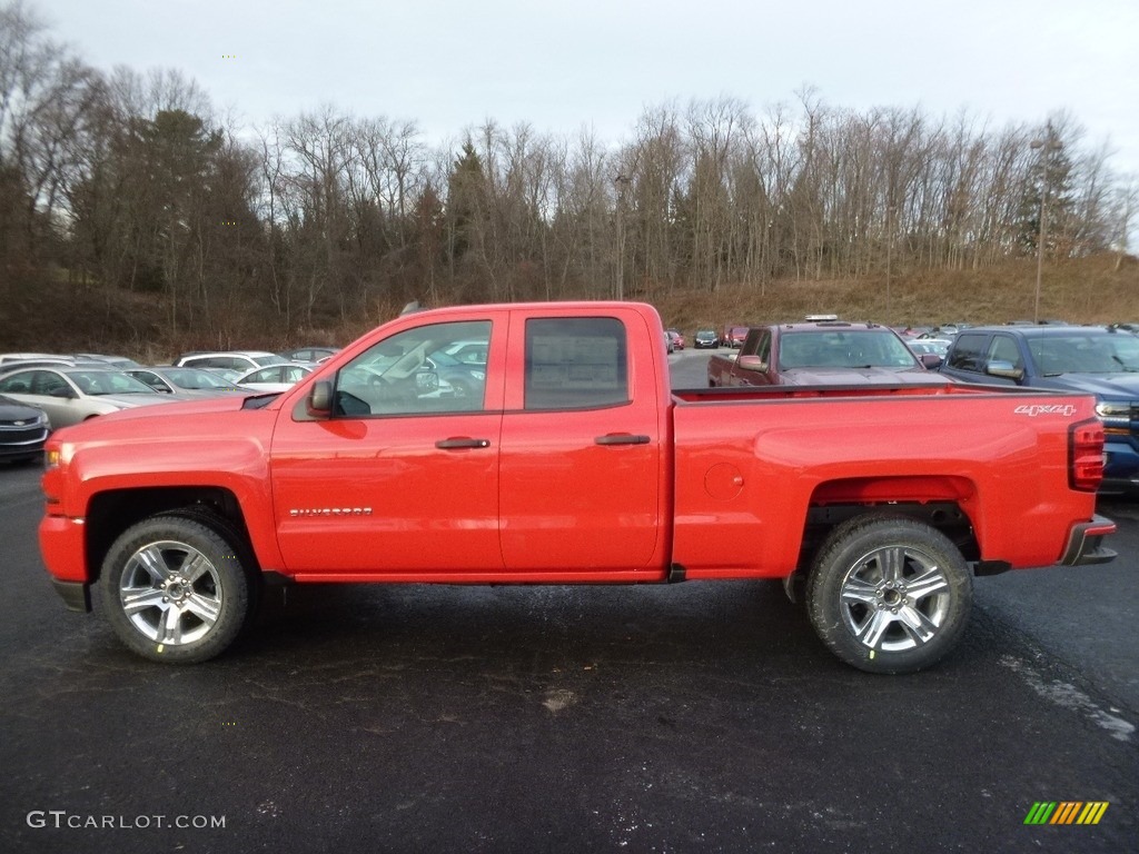 2017 Silverado 1500 Custom Double Cab 4x4 - Red Hot / Dark Ash/Jet Black photo #8