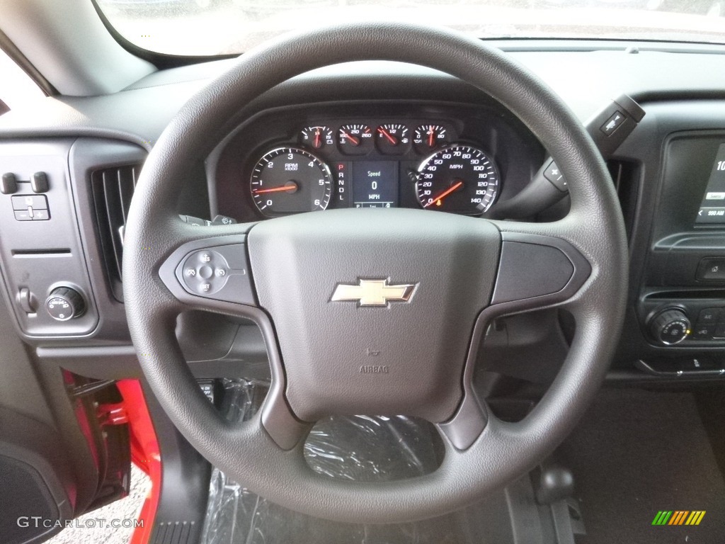2017 Silverado 1500 Custom Double Cab 4x4 - Red Hot / Dark Ash/Jet Black photo #17