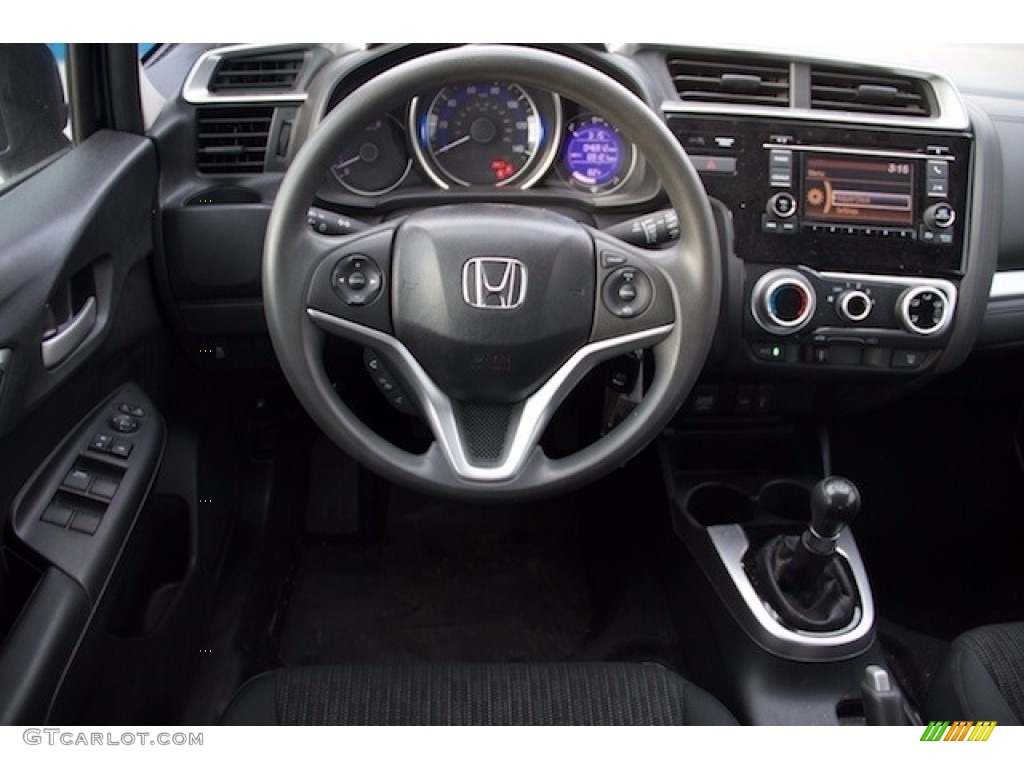 2015 Fit LX - Crystal Black Pearl / Black photo #5