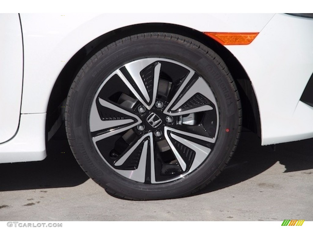 2017 Civic EX-L Coupe - White Orchid Pearl / Black/Gray photo #4