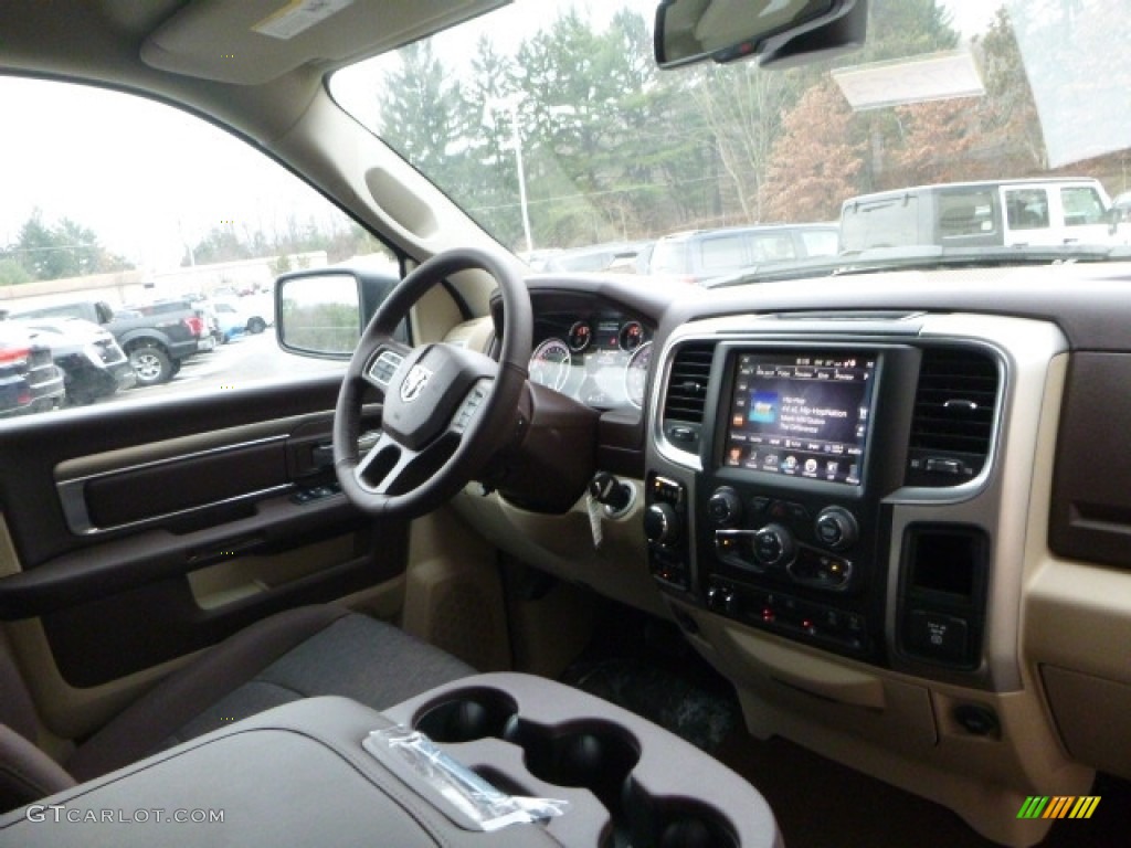 2017 1500 Big Horn Crew Cab 4x4 - Luxury Brown Pearl / Black/Diesel Gray photo #10