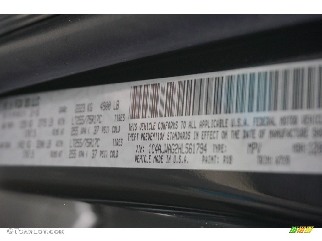 2017 Wrangler Sport 4x4 - Black / Black photo #10