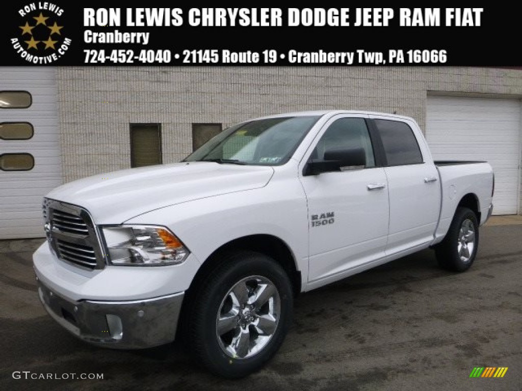 2017 1500 Big Horn Crew Cab 4x4 - Bright White / Black/Diesel Gray photo #1