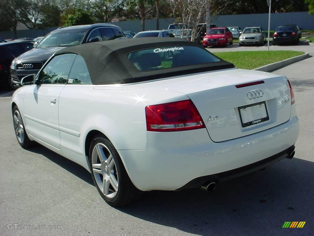 2008 A4 2.0T Cabriolet - Ibis White / Black photo #3