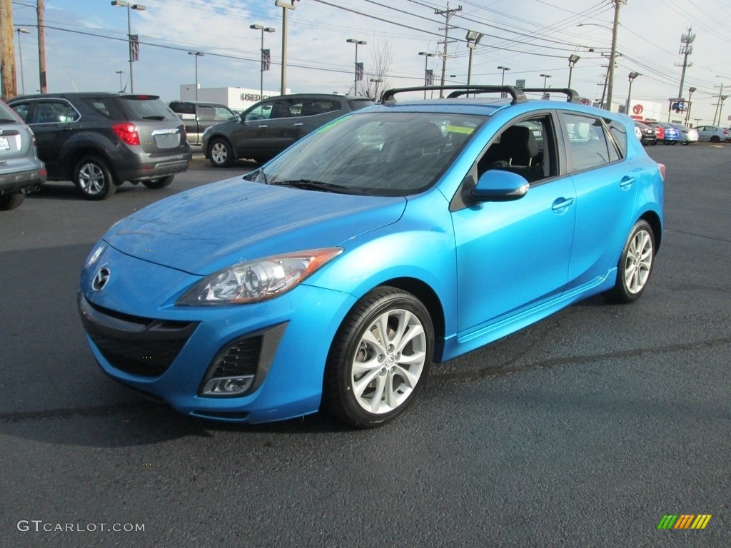 2010 MAZDA3 s Sport 5 Door - Celestial Blue Mica / Black photo #2