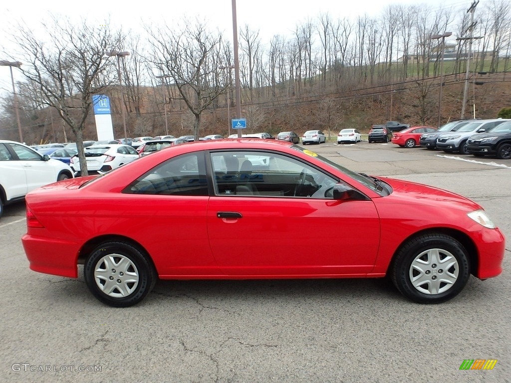 2004 Civic Value Package Coupe - Rally Red / Black photo #6
