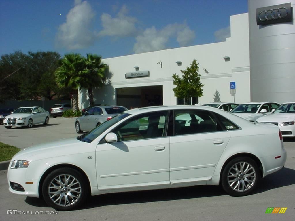 2008 A4 2.0T Special Edition Sedan - Ibis White / Beige photo #2