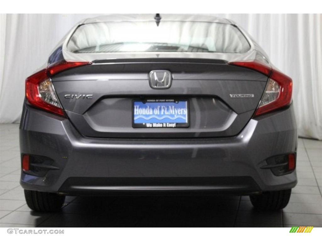 2017 Civic Touring Sedan - Modern Steel Metallic / Gray photo #6