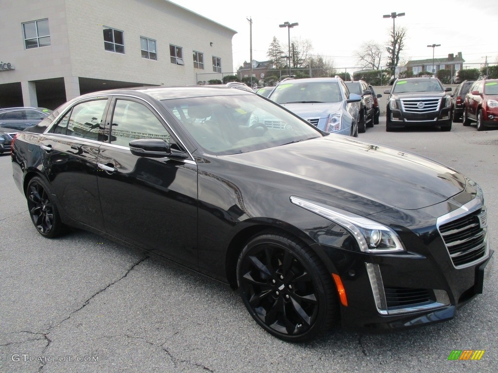 2015 CTS Vsport Premium Sedan - Black Diamond Tricoat / Light Cashmere/Medium Cashmere photo #8