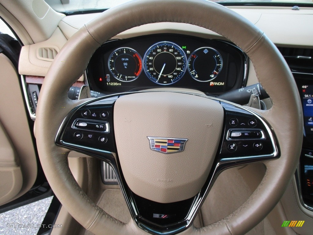 2015 CTS Vsport Premium Sedan - Black Diamond Tricoat / Light Cashmere/Medium Cashmere photo #12