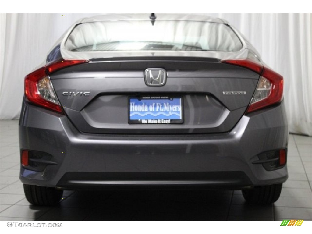 2017 Civic Touring Sedan - Modern Steel Metallic / Gray photo #6