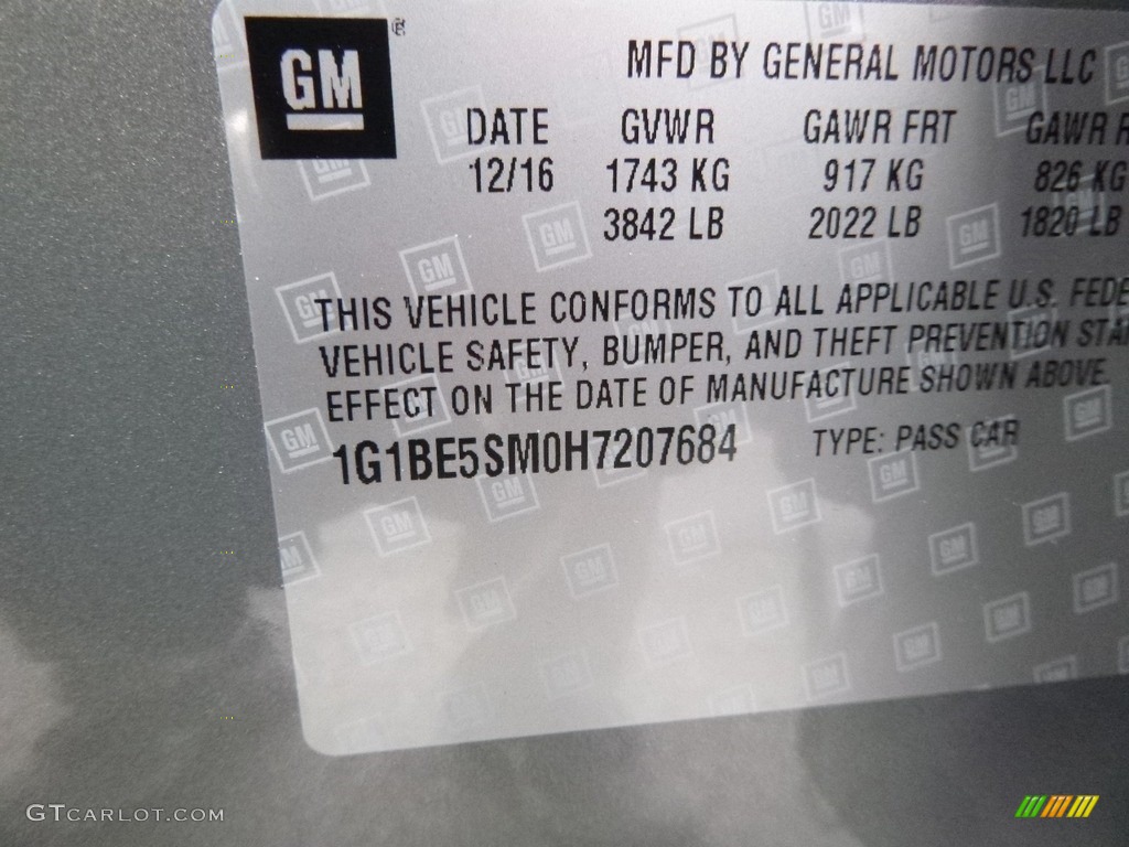 2017 Cruze LT - Pepperdust Metallic / Jet Black photo #15