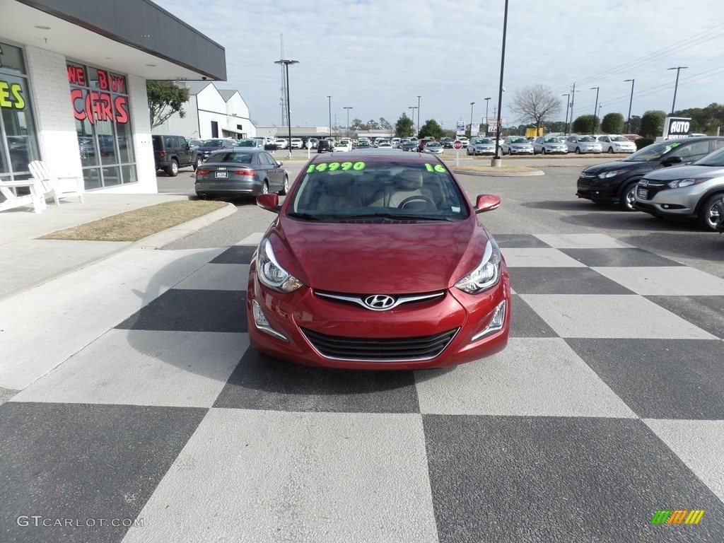 2016 Elantra Value Edition - Red / Beige photo #2