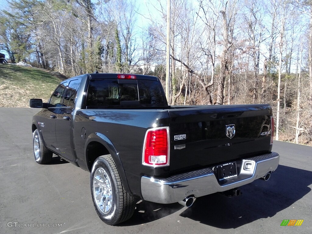 2017 1500 Laramie Quad Cab 4x4 - Brilliant Black Crystal Pearl / Canyon Brown/Light Frost Beige photo #8