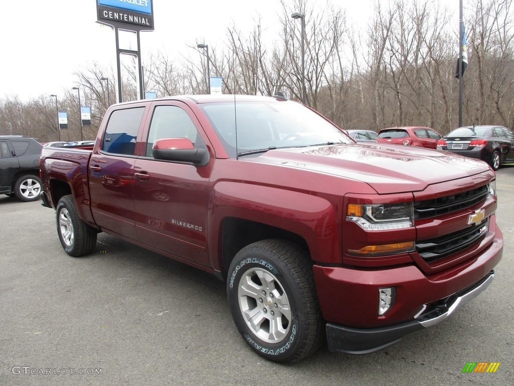 2017 Silverado 1500 LT Crew Cab 4x4 - Siren Red Tintcoat / Jet Black photo #7