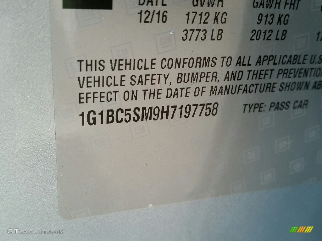 2017 Cruze LS - Arctic Blue Metallic / Jet Black photo #10