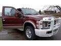 2008 Dark Toreador Red Ford F350 Super Duty XLT Crew Cab 4x4  photo #2