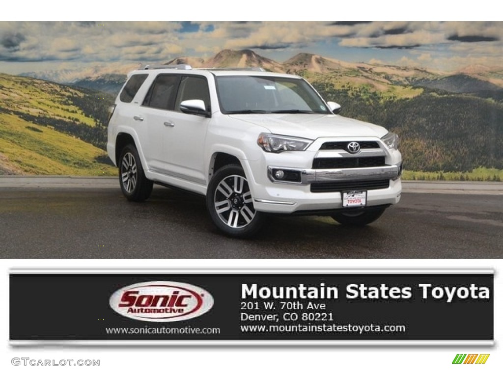 2016 4Runner Limited 4x4 - Blizzard White Pearl / Black photo #1