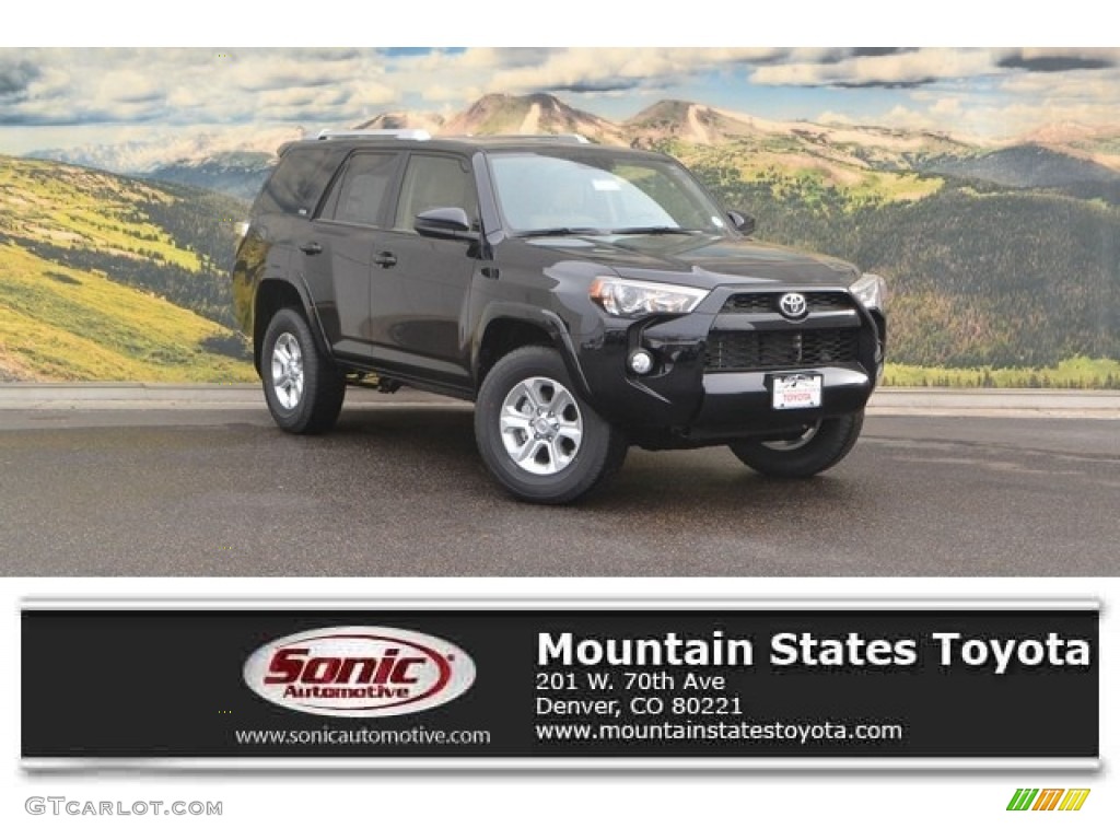 2016 4Runner SR5 4x4 - Midnight Black Metallic / Sand Beige photo #1