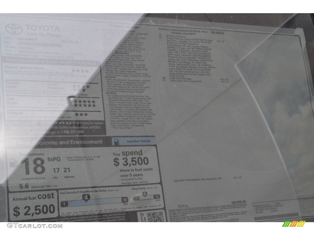 2016 4Runner SR5 4x4 - Midnight Black Metallic / Sand Beige photo #10