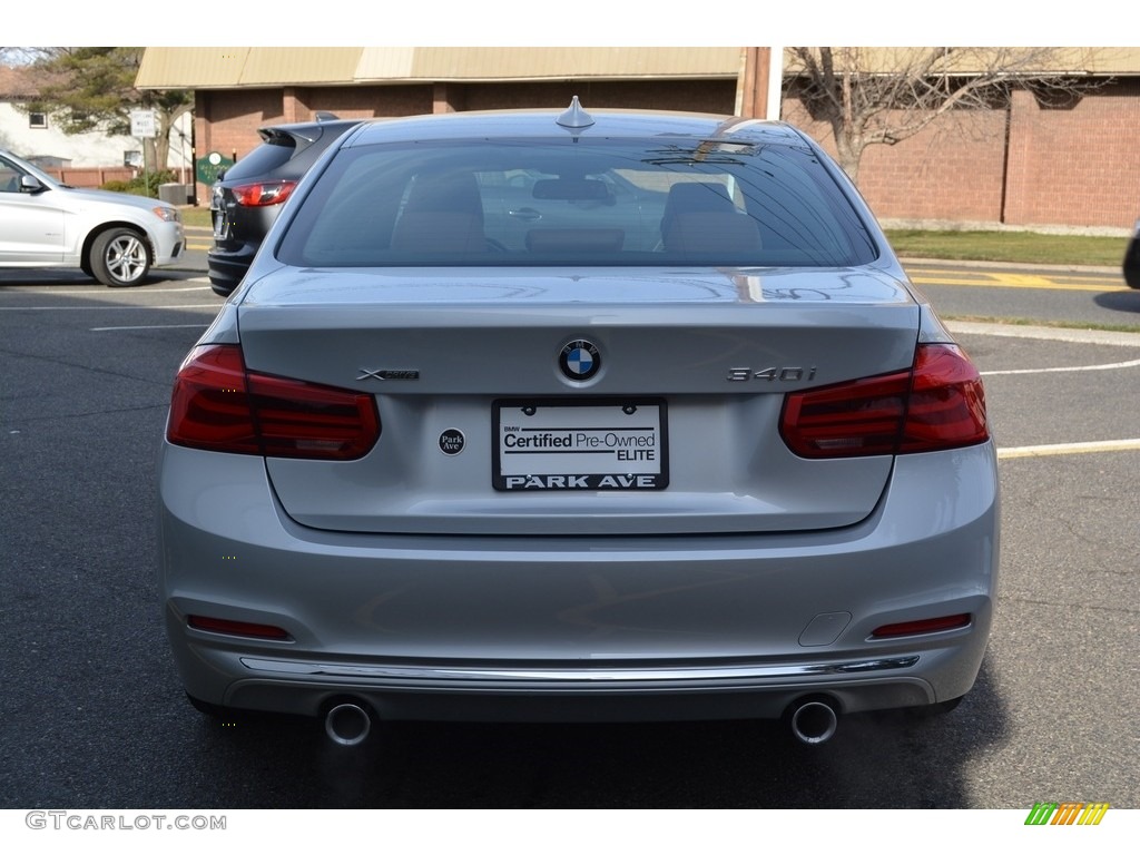 2016 3 Series 340i xDrive Sedan - Glacier Silver Metallic / Saddle Brown photo #4